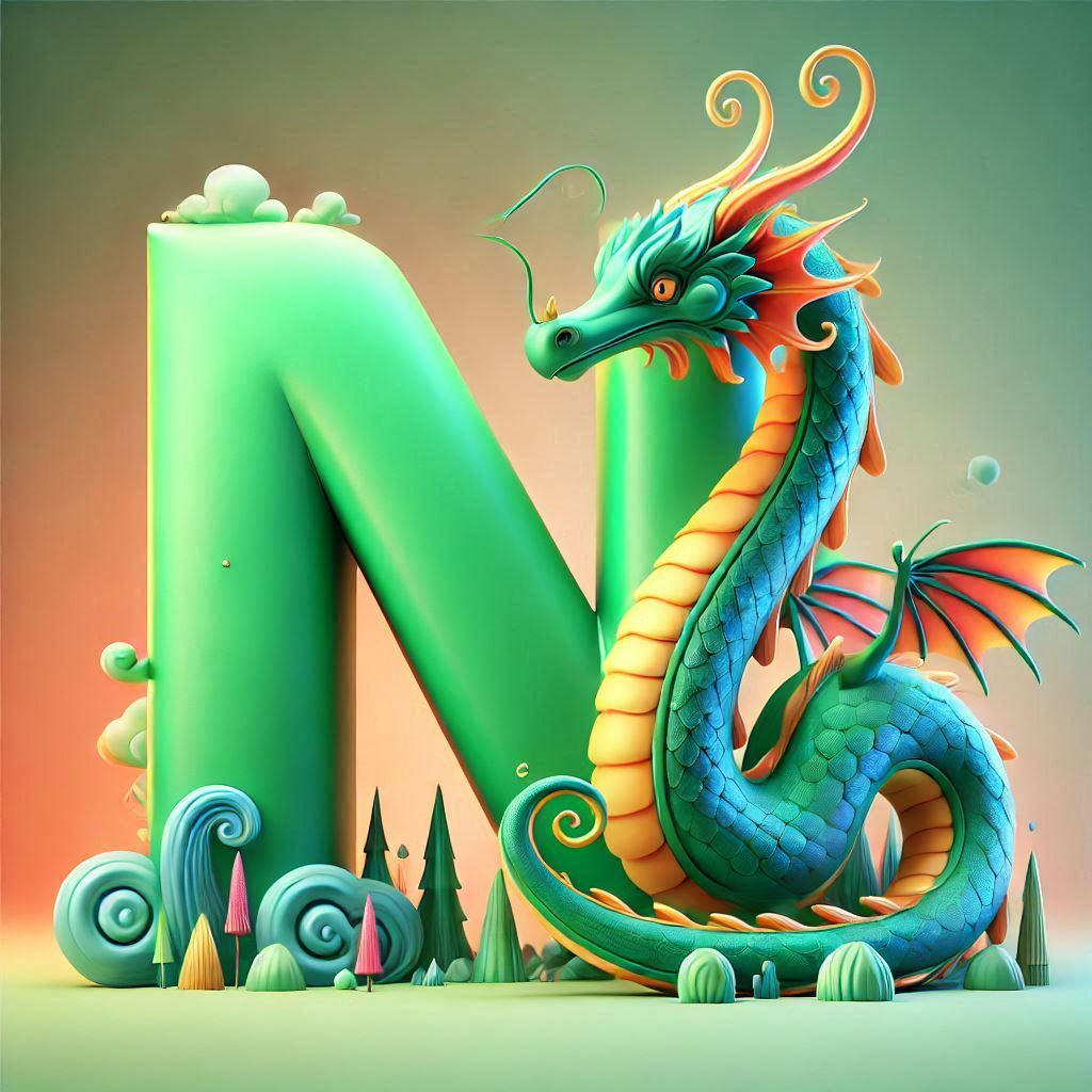 Dragon 2 — letter N (variant 2)