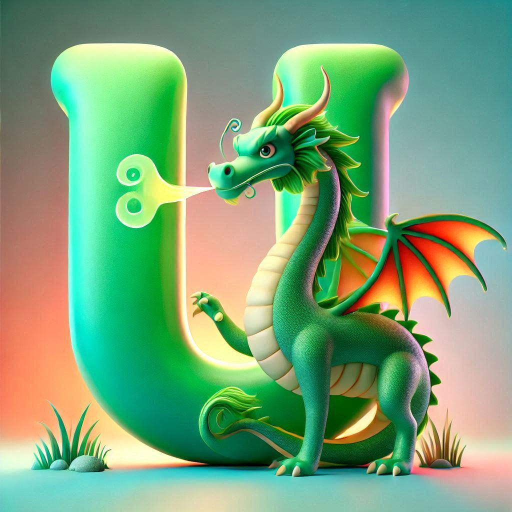 Dragon 2 — letter U (variant 2)