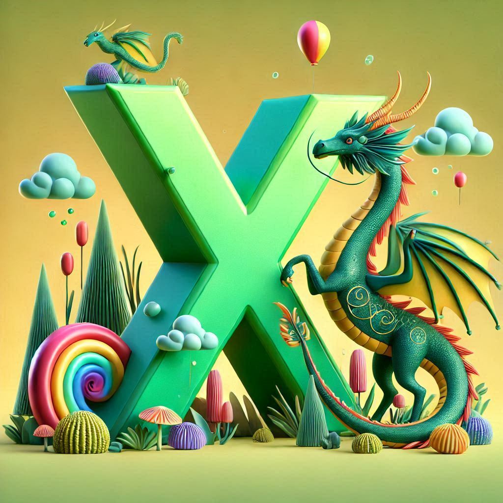 Dragon 2 — letter X (variant 2)