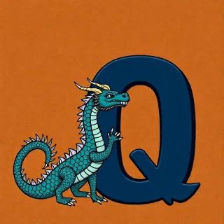 Dragon — letter Q