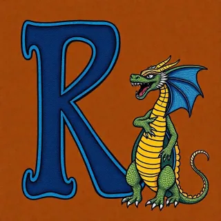Dragon — letter R