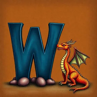 Dragon — letter W