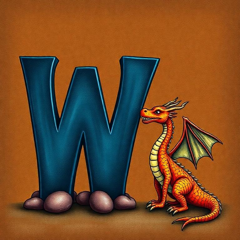 Dragon — letter W