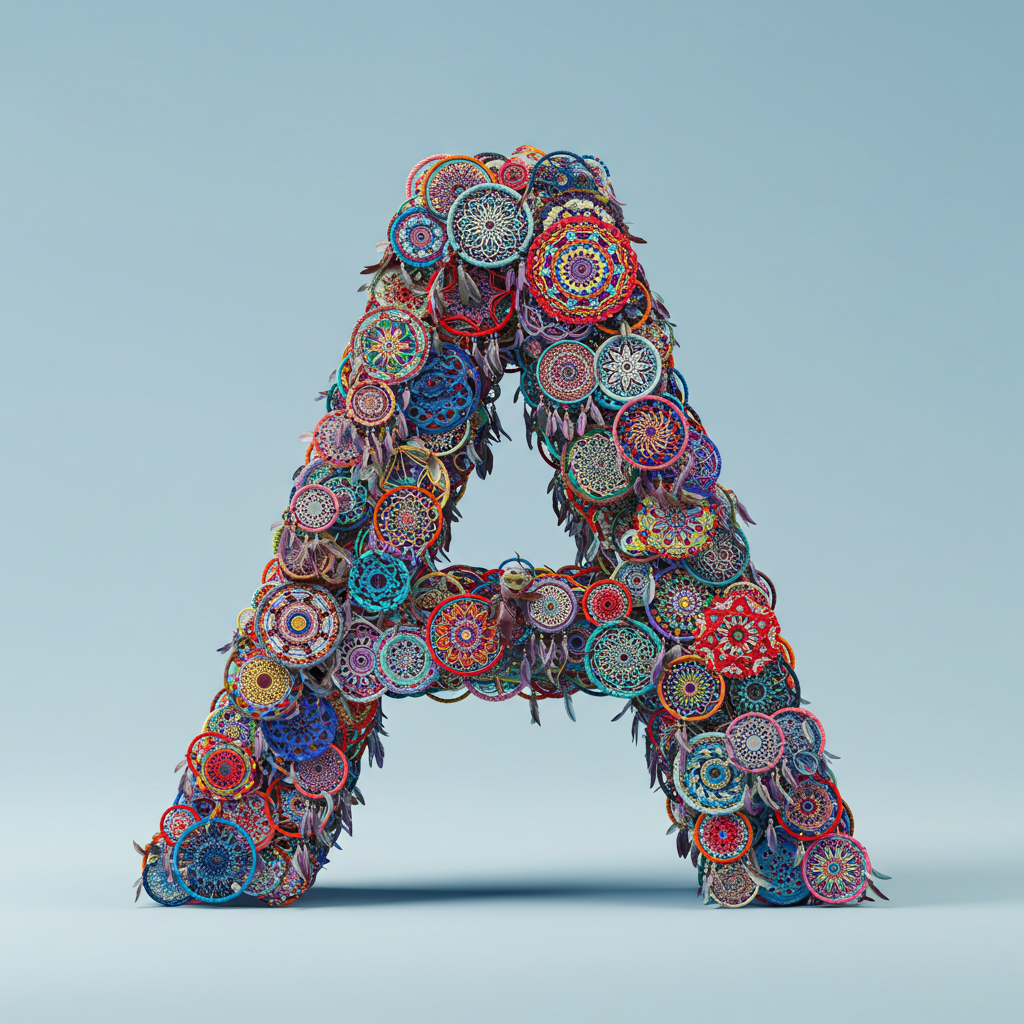 Dream catcher 2 — letter A (variant 2)