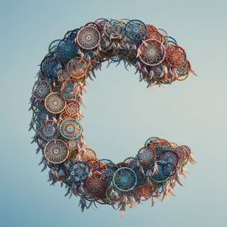 Dream catcher 2 — letter C (variant 2)