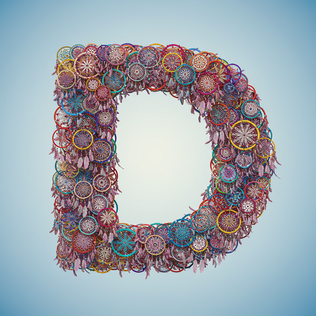 Dream catcher 2 — letter D (variant 2)
