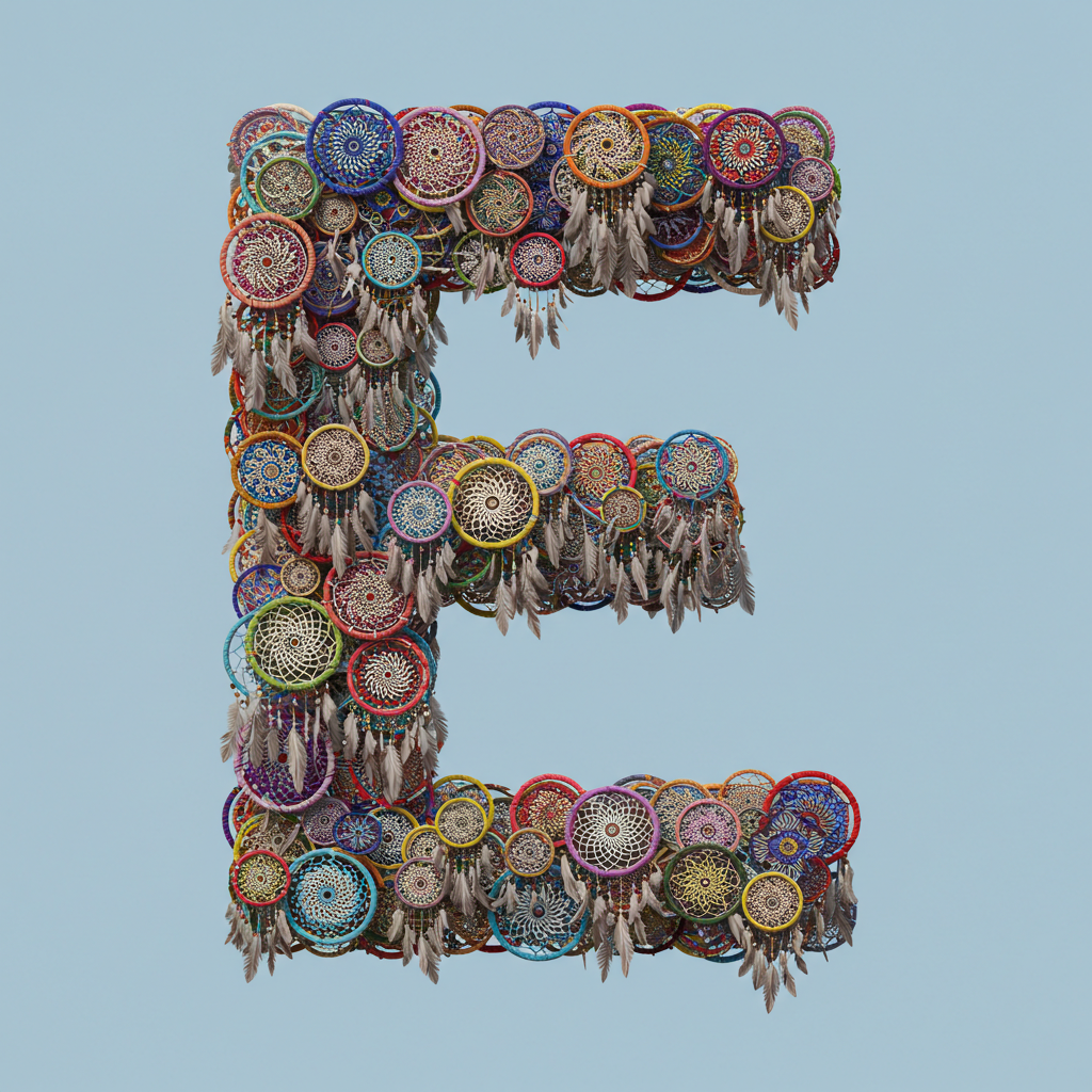 Dream catcher 2 — letter E (variant 2)