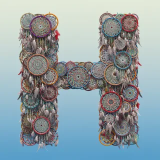 Dream catcher 2 — letter H (variant 2)