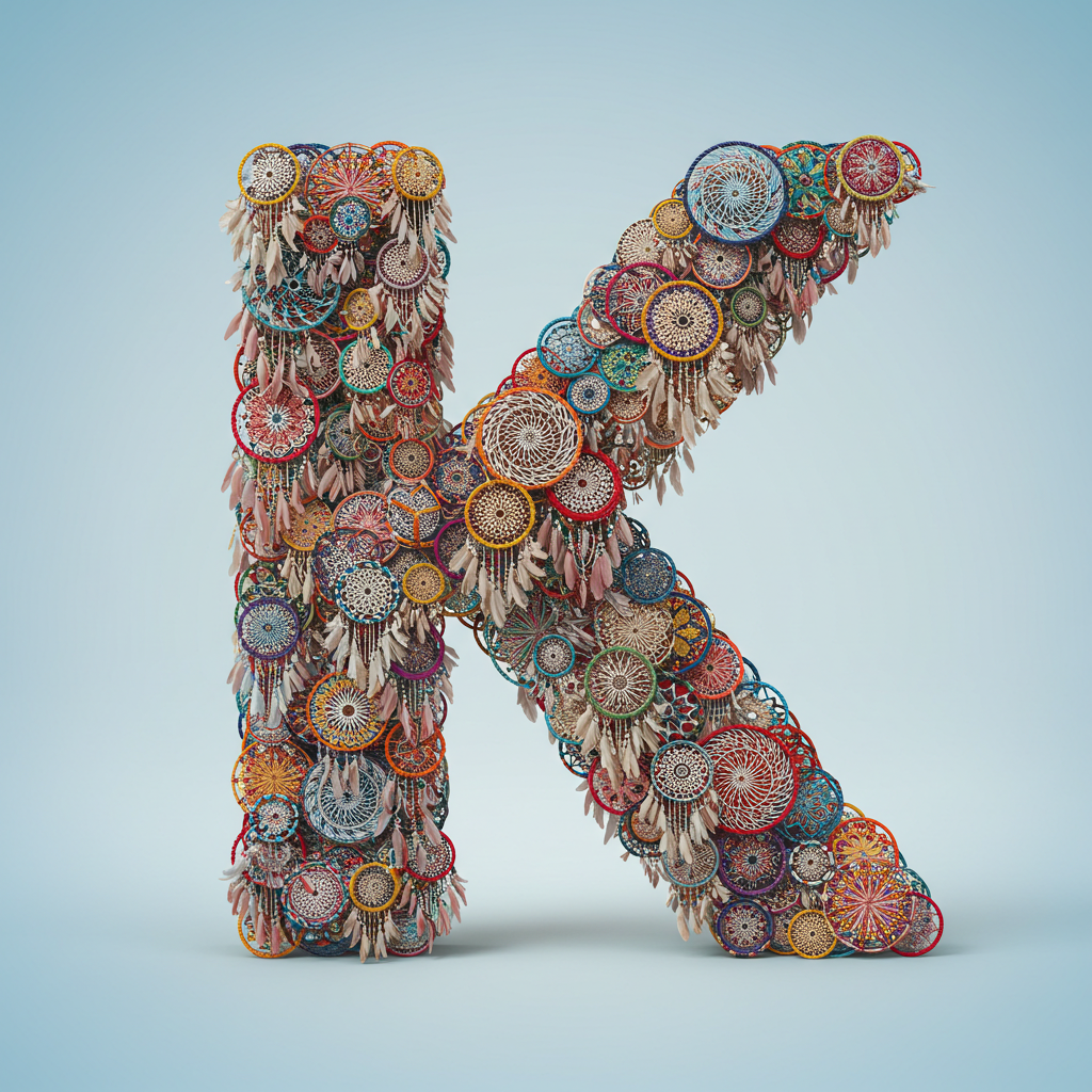 Dream catcher 2 — letter K (variant 2)