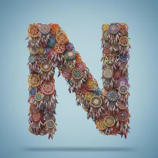 Dream catcher 2 — letter N (variant 2)