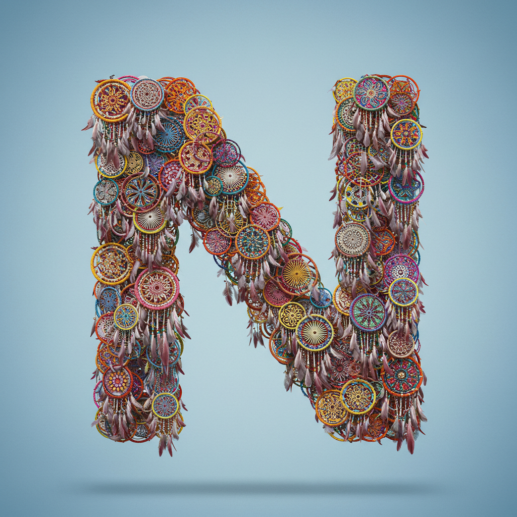 Dream catcher 2 — letter N (variant 2)