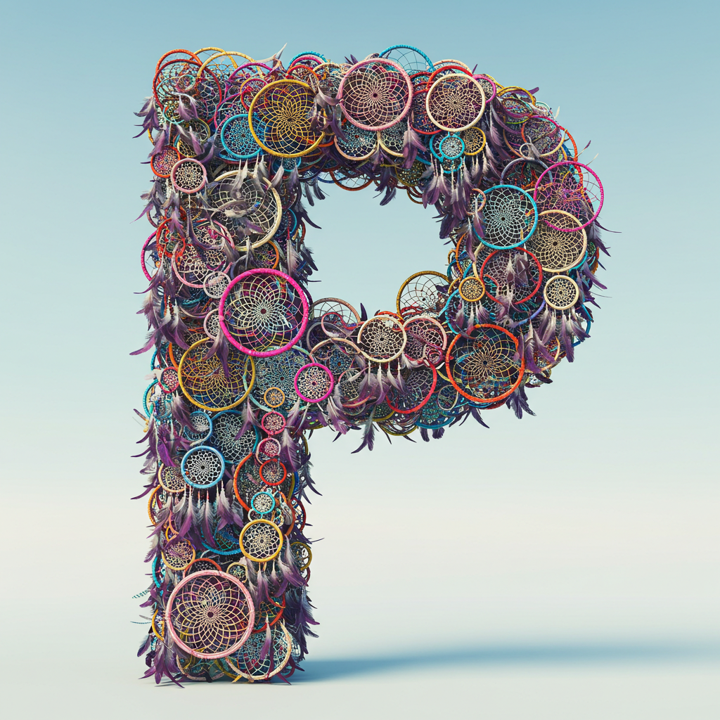 Dream catcher 2 — letter P (variant 2)