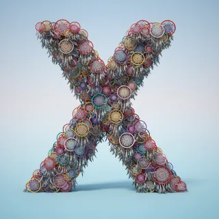 Dream catcher 2 — letter X (variant 2)