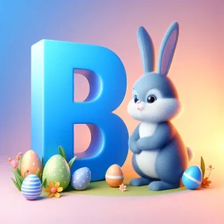 Easter bunny — letter B