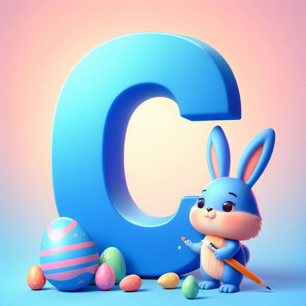 Easter bunny — letter C