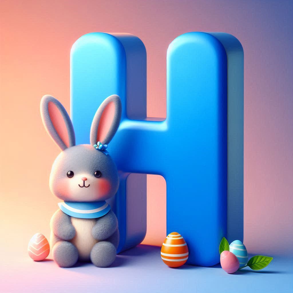 Easter bunny — letter H
