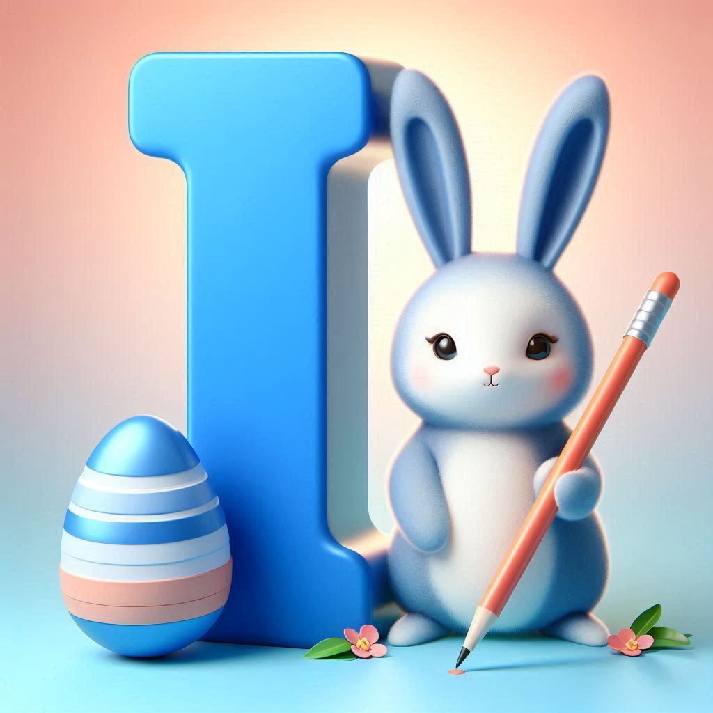 Easter bunny — letter I