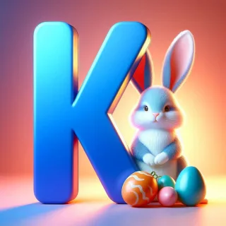 Easter bunny — letter K