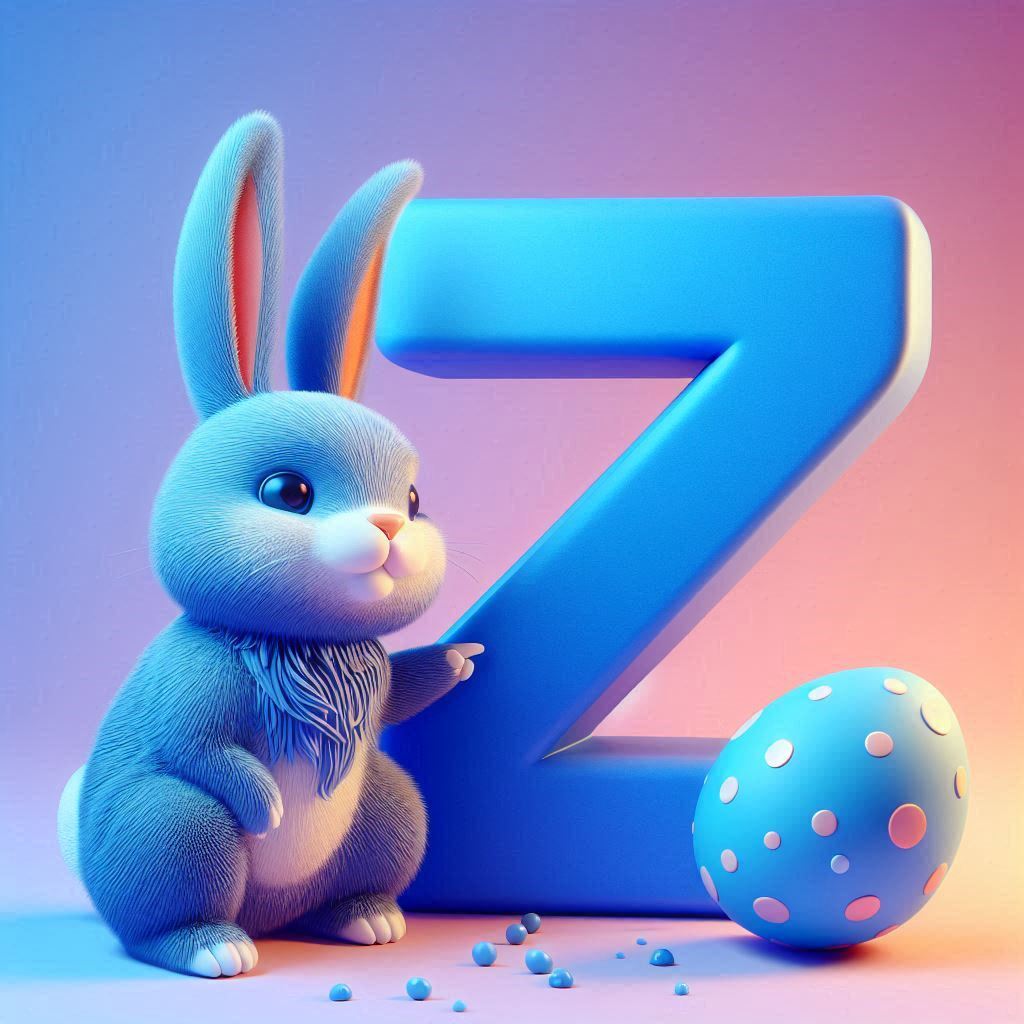 Easter bunny — letter Z (variant 2)