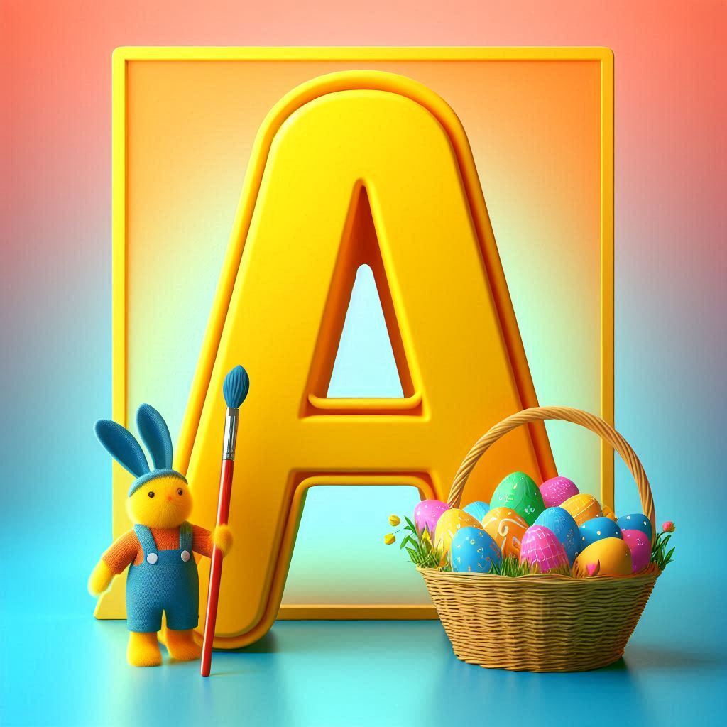 Easter eggs — letter A
