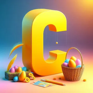 Easter eggs — letter C