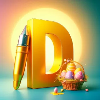Easter eggs — letter D