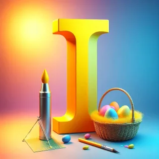 Easter eggs — letter I