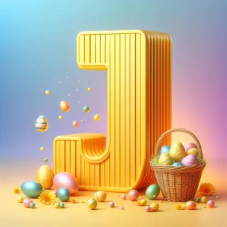 Easter eggs — letter J