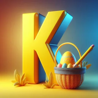 Easter eggs — letter K