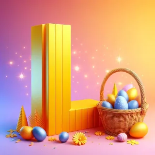 Easter eggs — letter L