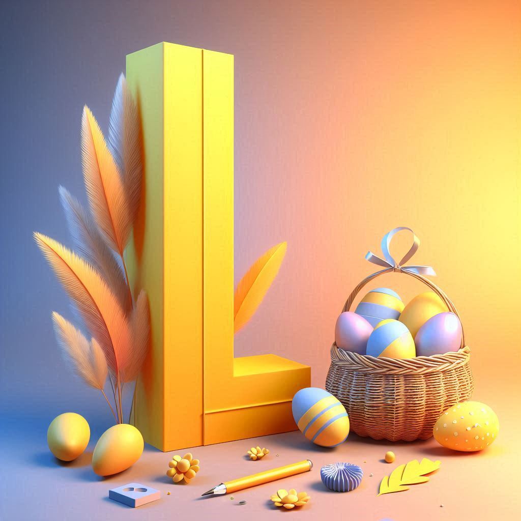 Easter eggs — letter L (variant 2)
