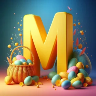 Easter eggs — letter M