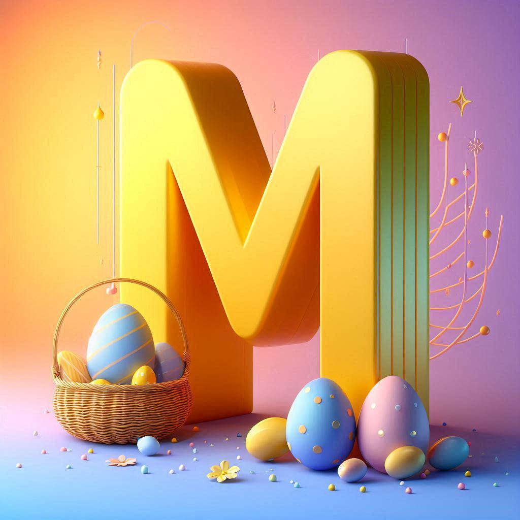 Easter eggs — letter M (variant 2)