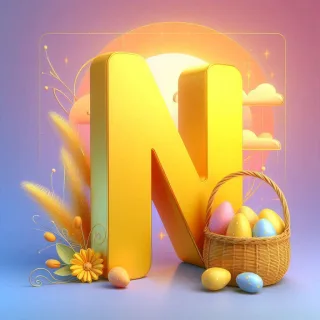 Easter eggs — letter N