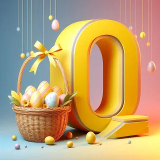Easter eggs — letter O (variant 2)