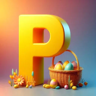 Easter eggs — letter P