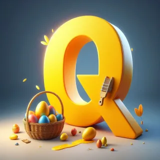Easter eggs — letter Q