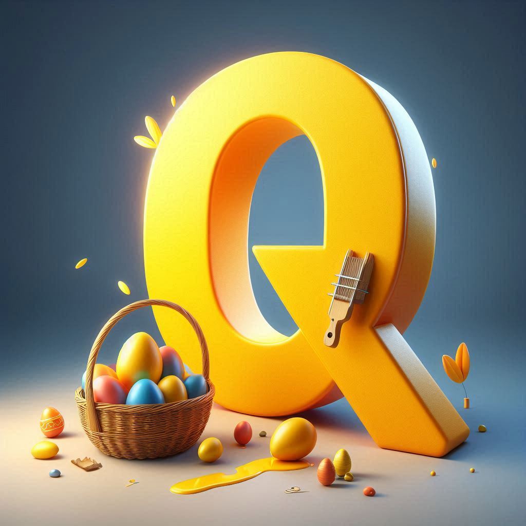 Easter eggs — letter Q