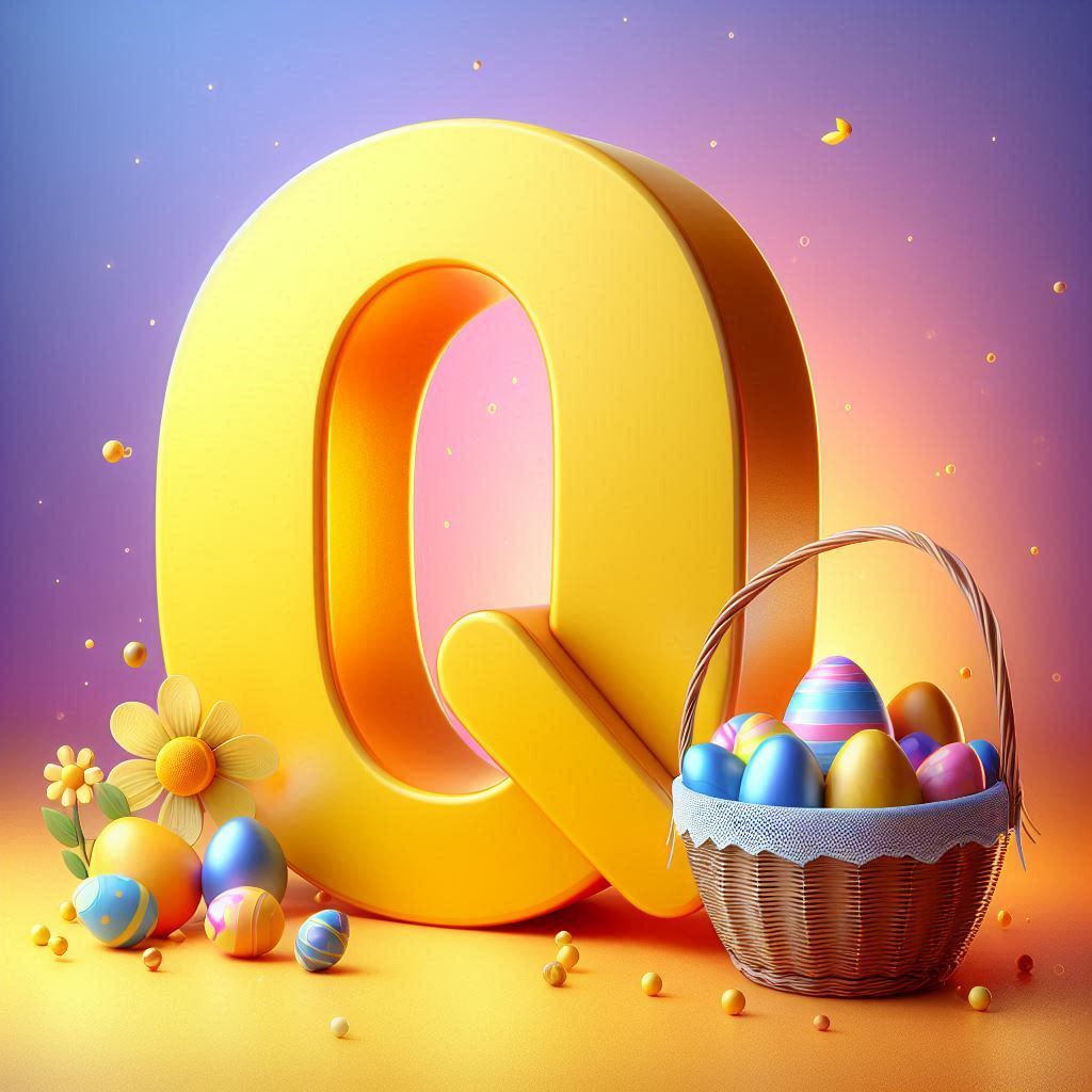 Easter eggs — letter Q (variant 2)