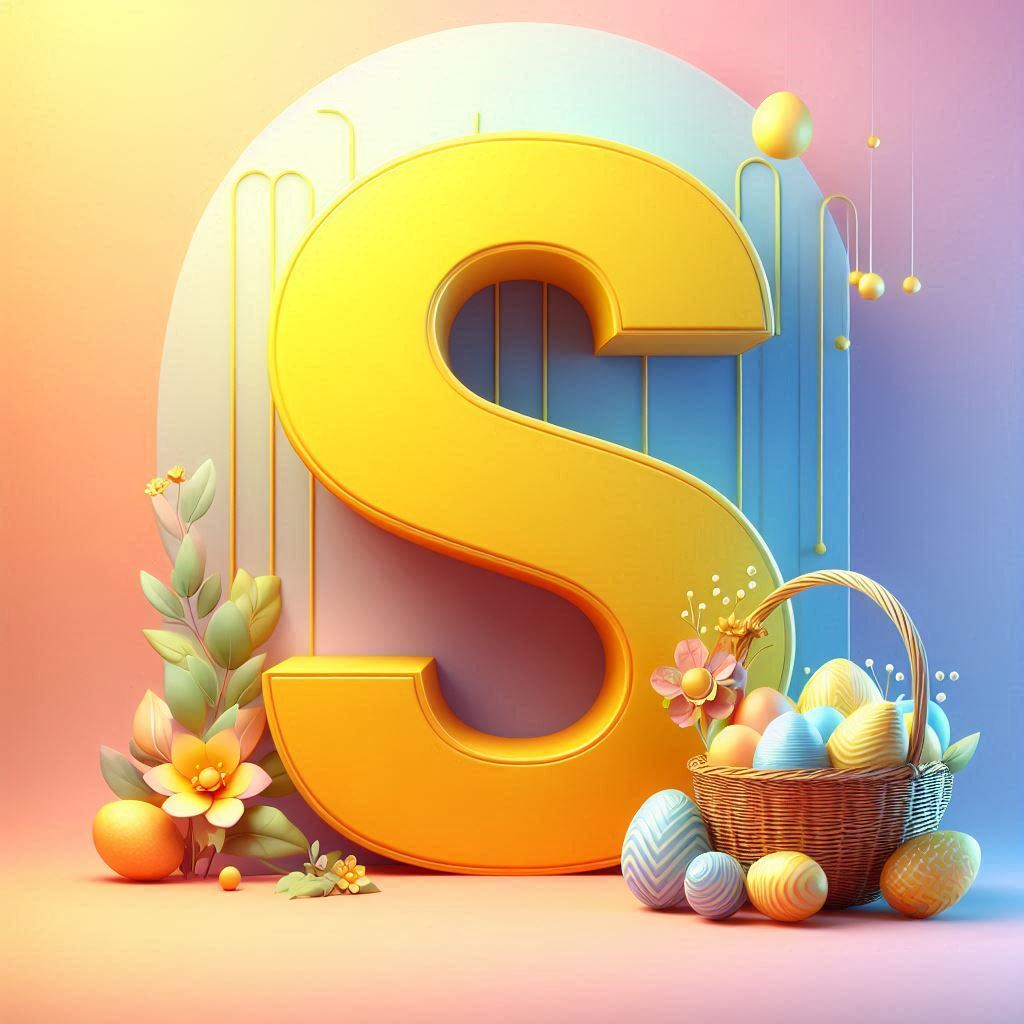 Easter eggs — letter S (variant 2)