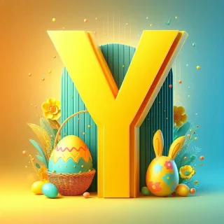 Easter eggs — letter Y (variant 2)