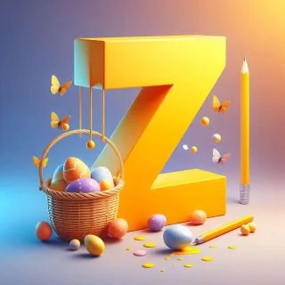 Easter eggs — letter Z (variant 2)