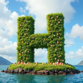 Easter island — letter H