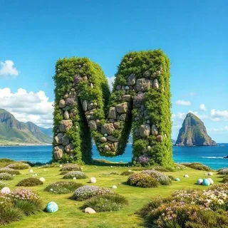 Easter island — letter M