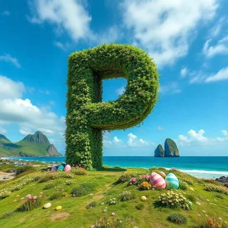 Easter island — letter P