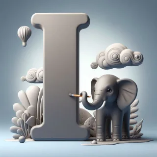 Elephant 2 — letter I (variant 2)