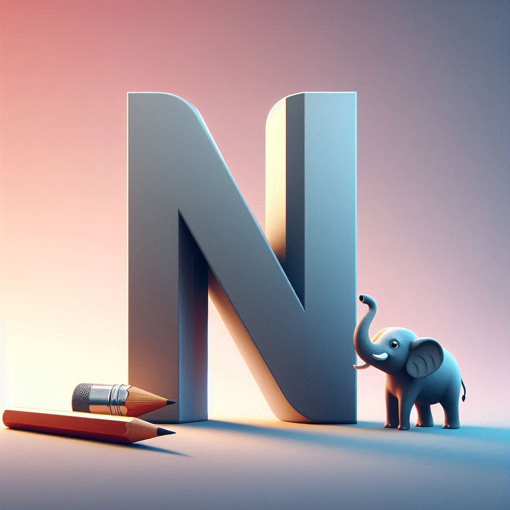 Elephant 2 — letter N (variant 2)