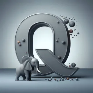 Elephant 2 — letter Q (variant 2)