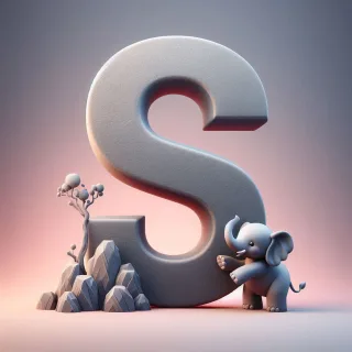 Elephant 2 — letter S (variant 2)