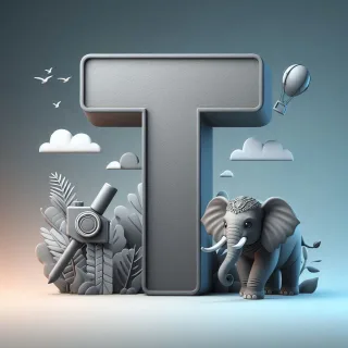 Elephant 2 — letter T (variant 2)